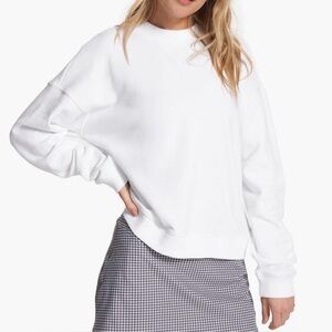 Vuori Sedona Crew Sweatshirt Pullover Small White